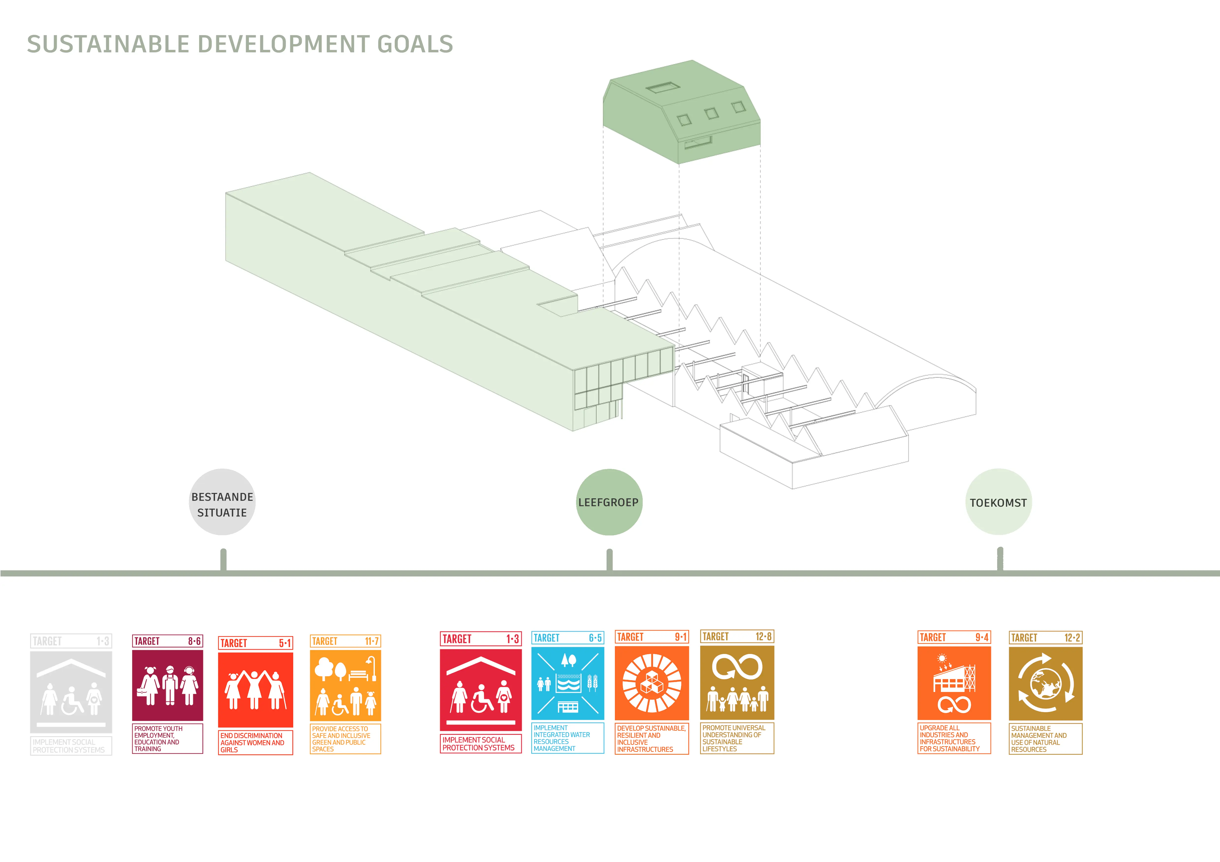 Axonometrie inplanting ShedShelter