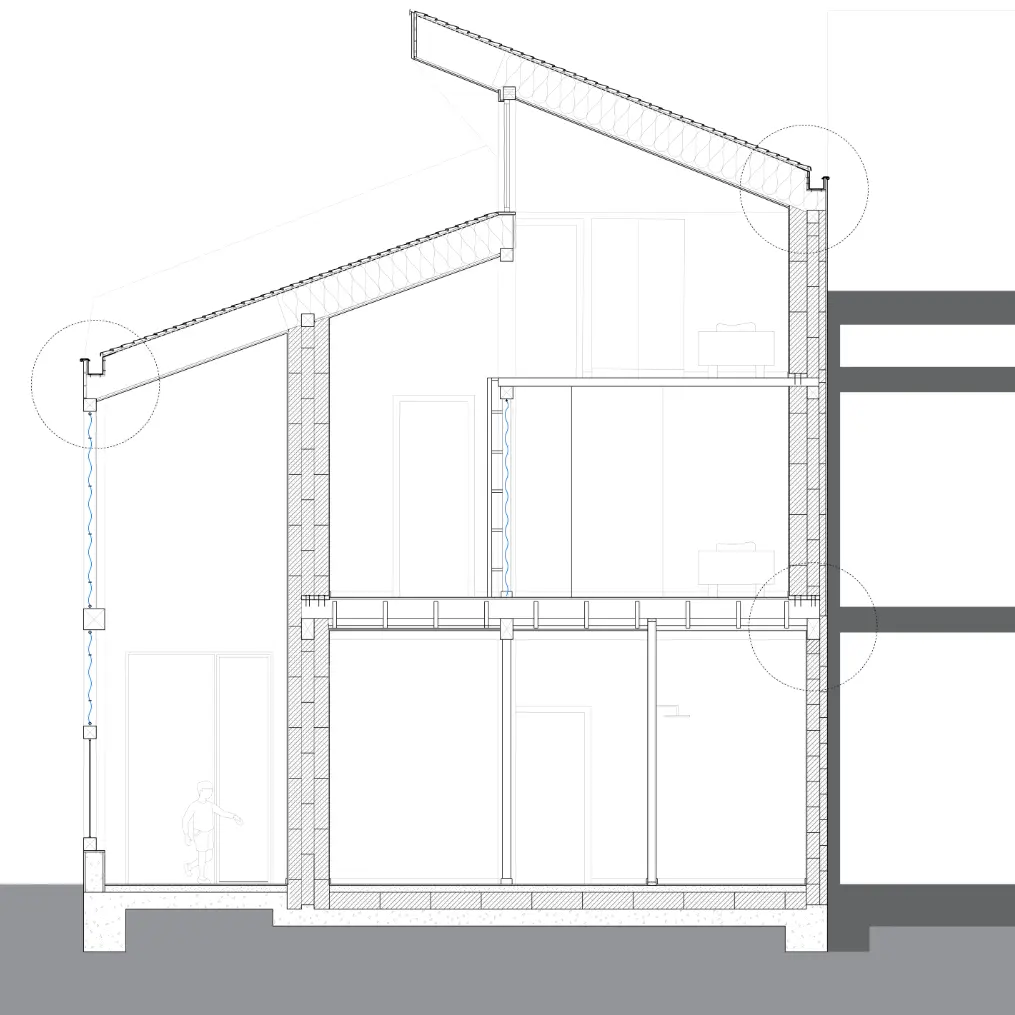 Bouwtechnische tekening atelierwoning