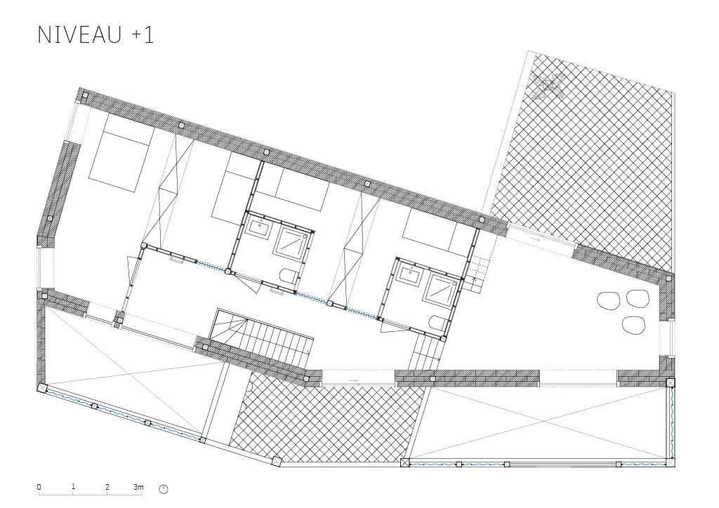 Plan 1e verdieping atelierwoning
